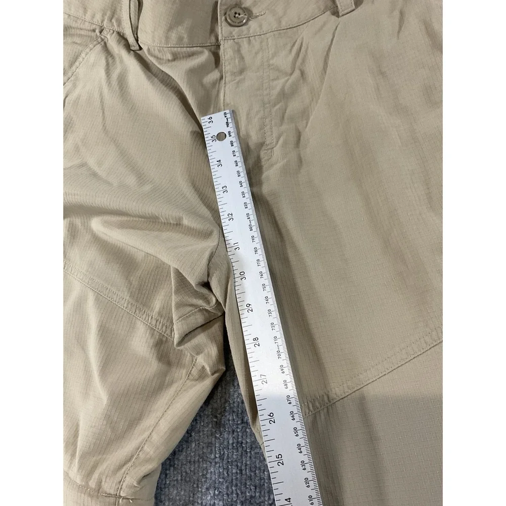 Under Armour Convertible Pants 38x32 Tan Khaki Zip Off Hiking Cargo Lightweight